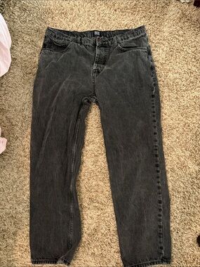BDG Urban Outfitters W34 Dad Jeans Black Acid Wash 100% Cotton